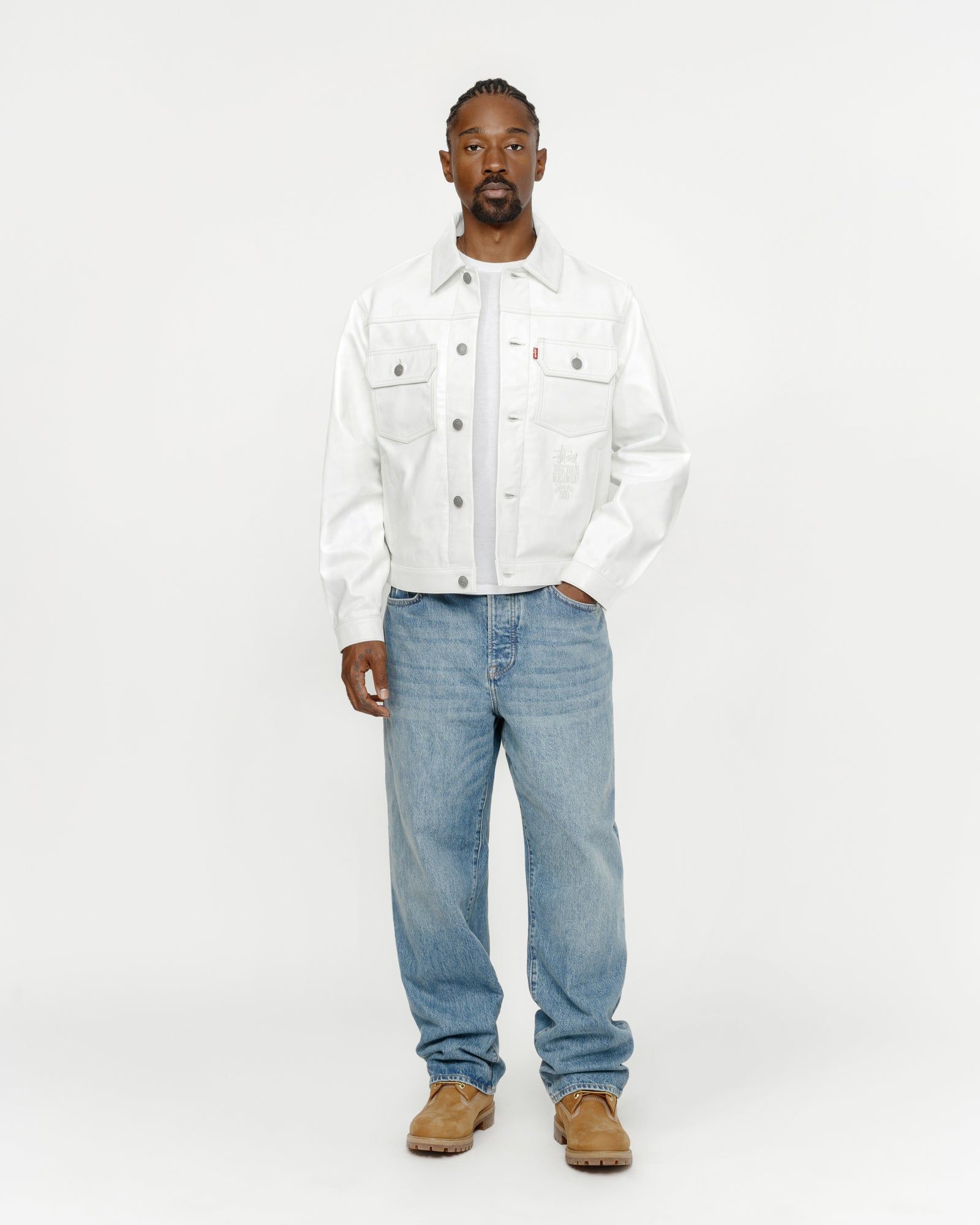 STÜSSY & LEVI'S LEATHER TRUCKER JACKET sold by Stussy product image thumbnail 3