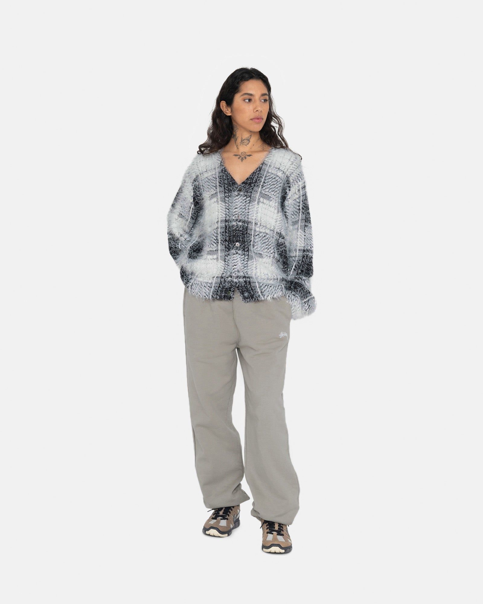 HAIRY PLAID CARDIGAN sold by Stussy product image thumbnail 7