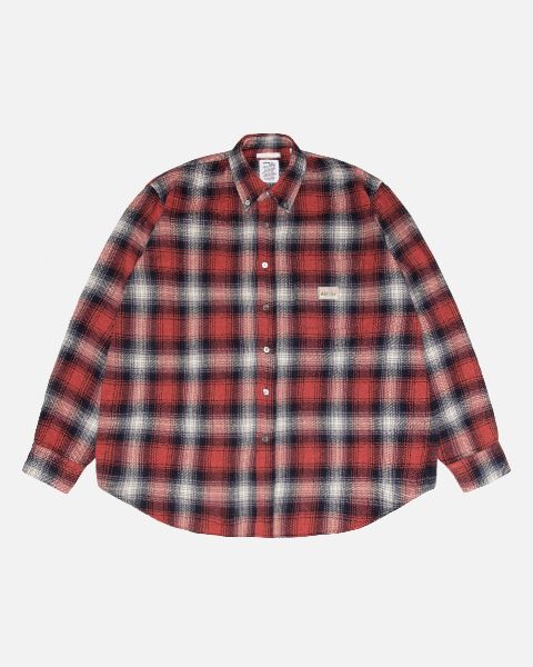【HI FI FNK】Legacy Checked Shirt Our Legacy Heusen Shirt Oyster Check Hairy Flannel