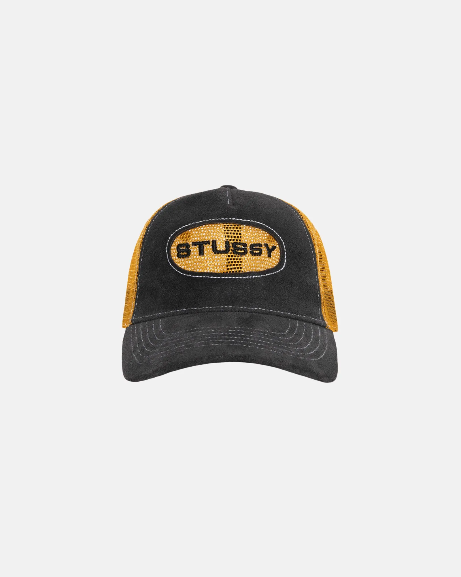 LOW PRO TRUCKER CUT-OUT LEATHER SNAPBACK sold by Stussy