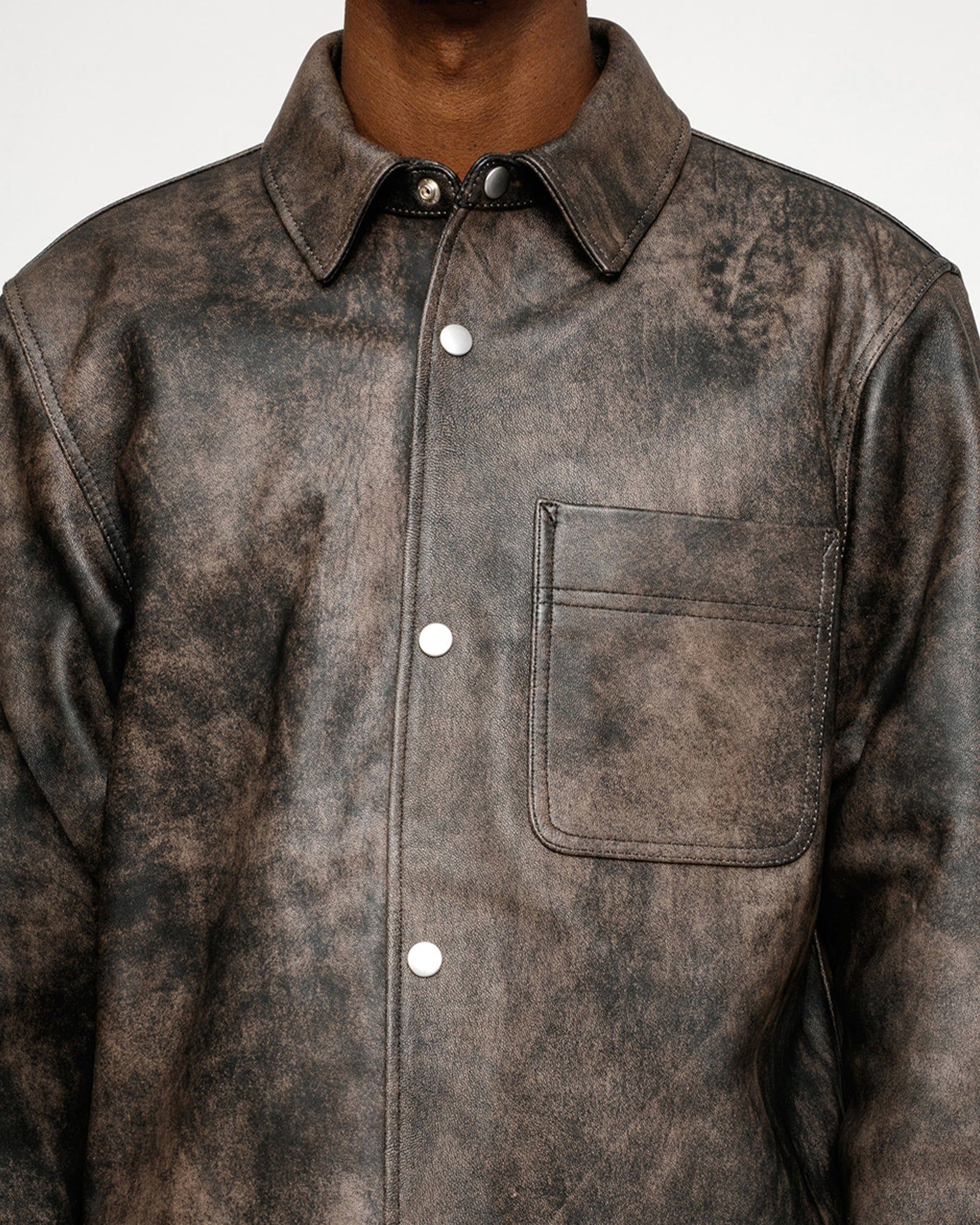 LEATHER OVERSHIRT | Parallel