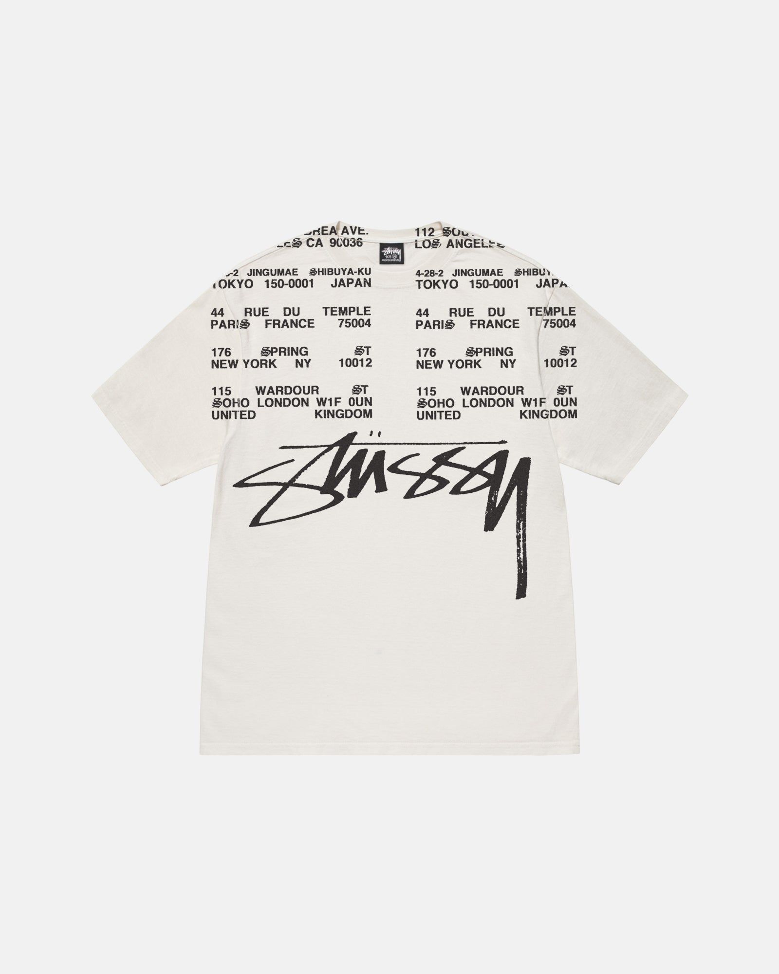 LOCATIONS TEE PIGMENT DYED sold by Stussy