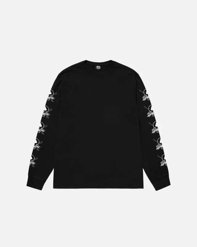 送料・関税込★STUSSY★BARRACUDA LS TEE PIGMENT DYED★NATURAL Stüssy: Men's Barracuda Pig. Dyed Ls T-Shirt (Black) | DSMNY