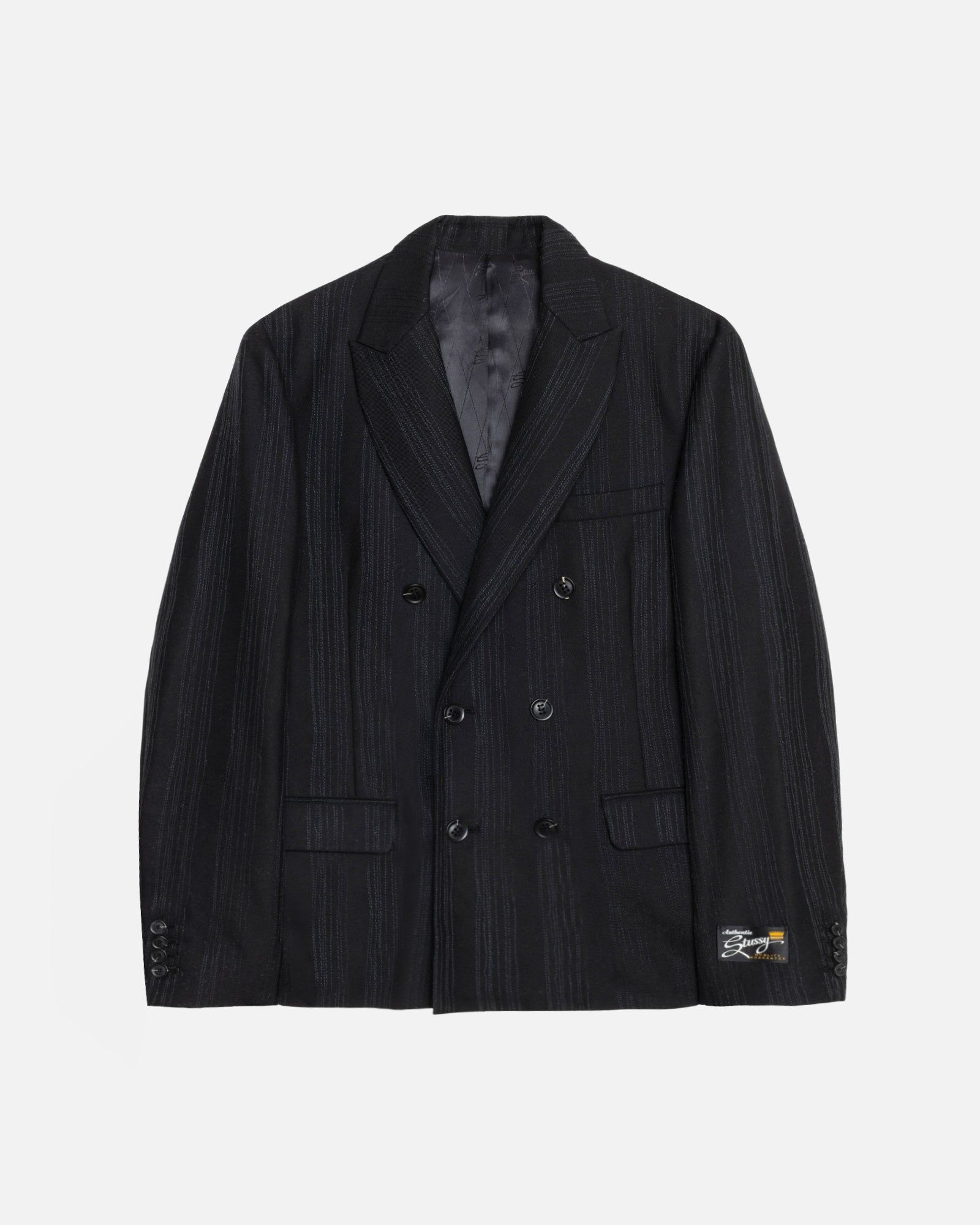 STITCH STRIPE DOUBLE-BREASTED BLAZER sold by Stussy