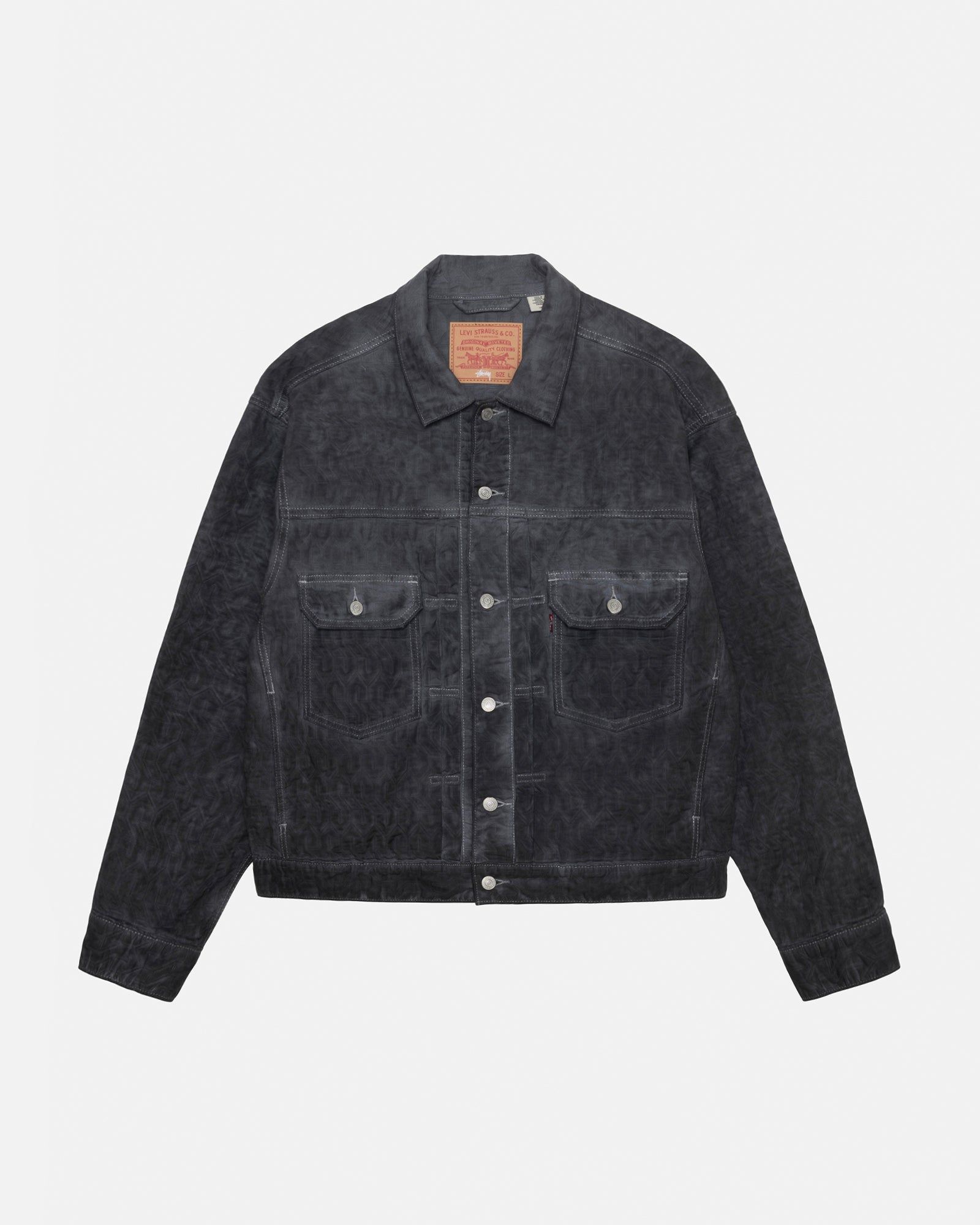 Levi’s × STUSSY JACQUARD TRUCKER JACKET Stüssy & Levi's® Jacquard Trucker Jacket - Brown | Levi's® US