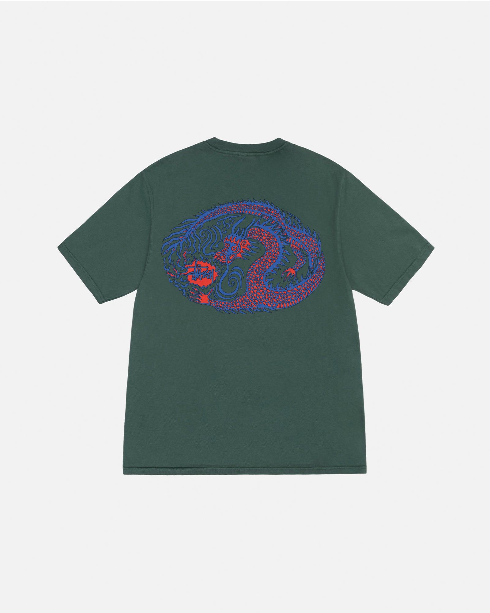 MOSAIC DRAGON TEE PIGMENT DYED sold by Stussy