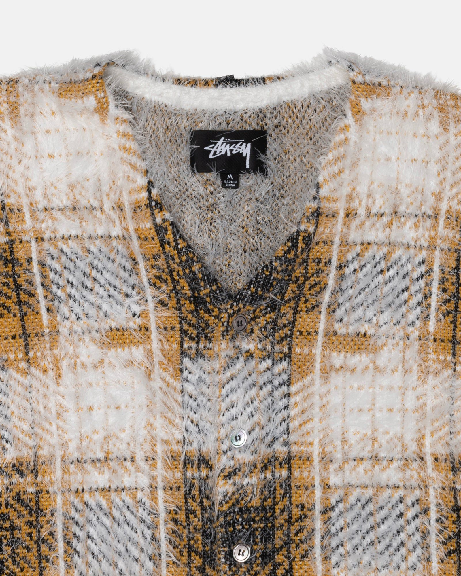 HAIRY PLAID CARDIGAN sold by Stussy product image thumbnail 3