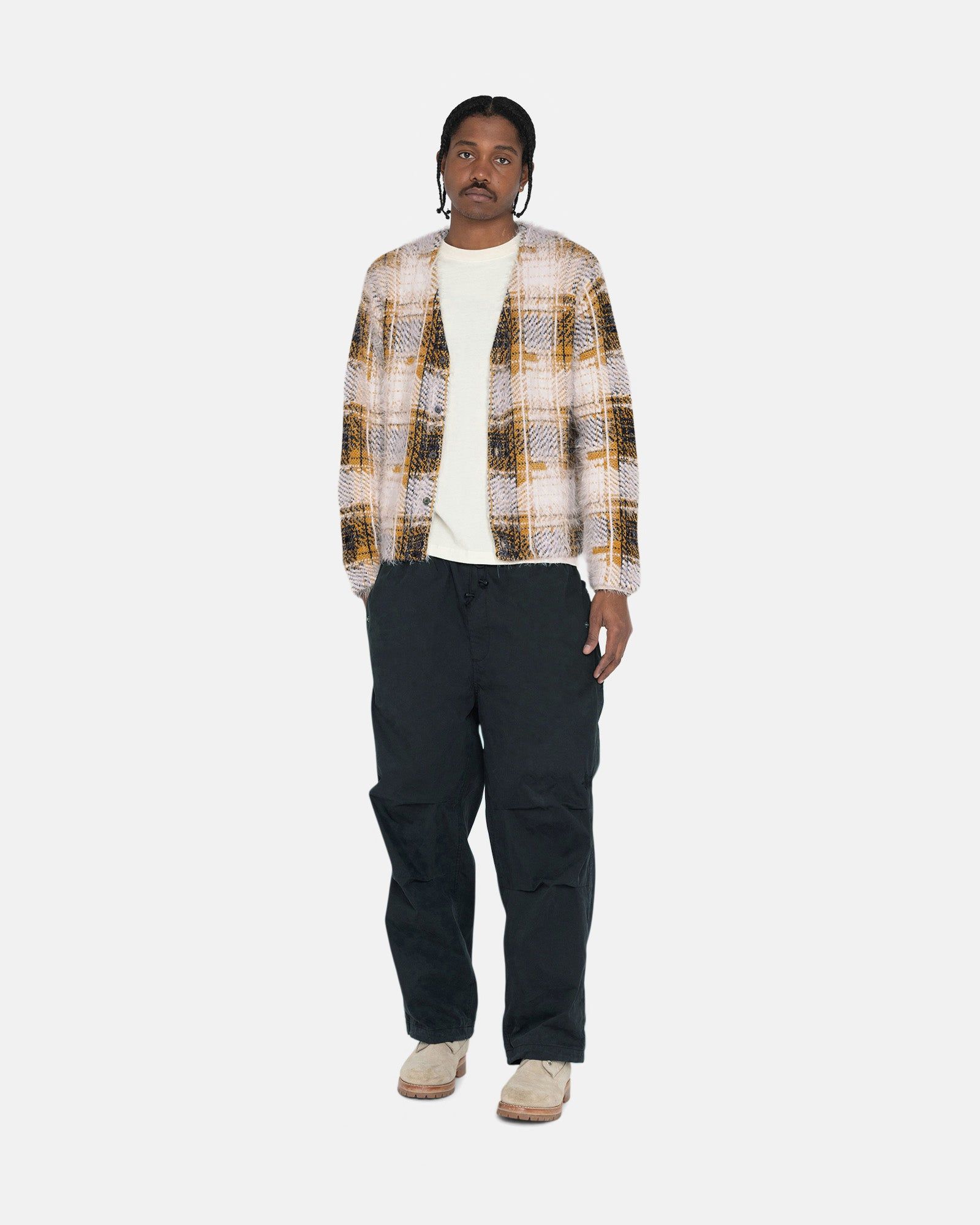 HAIRY PLAID CARDIGAN sold by Stussy product image thumbnail 5