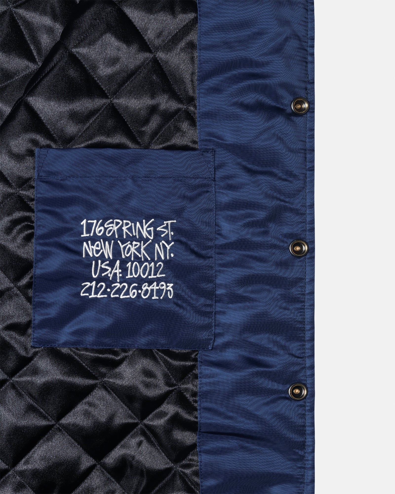 NY CHAPTER SATIN VARSITY JACKET sold by Stussy product image thumbnail 5