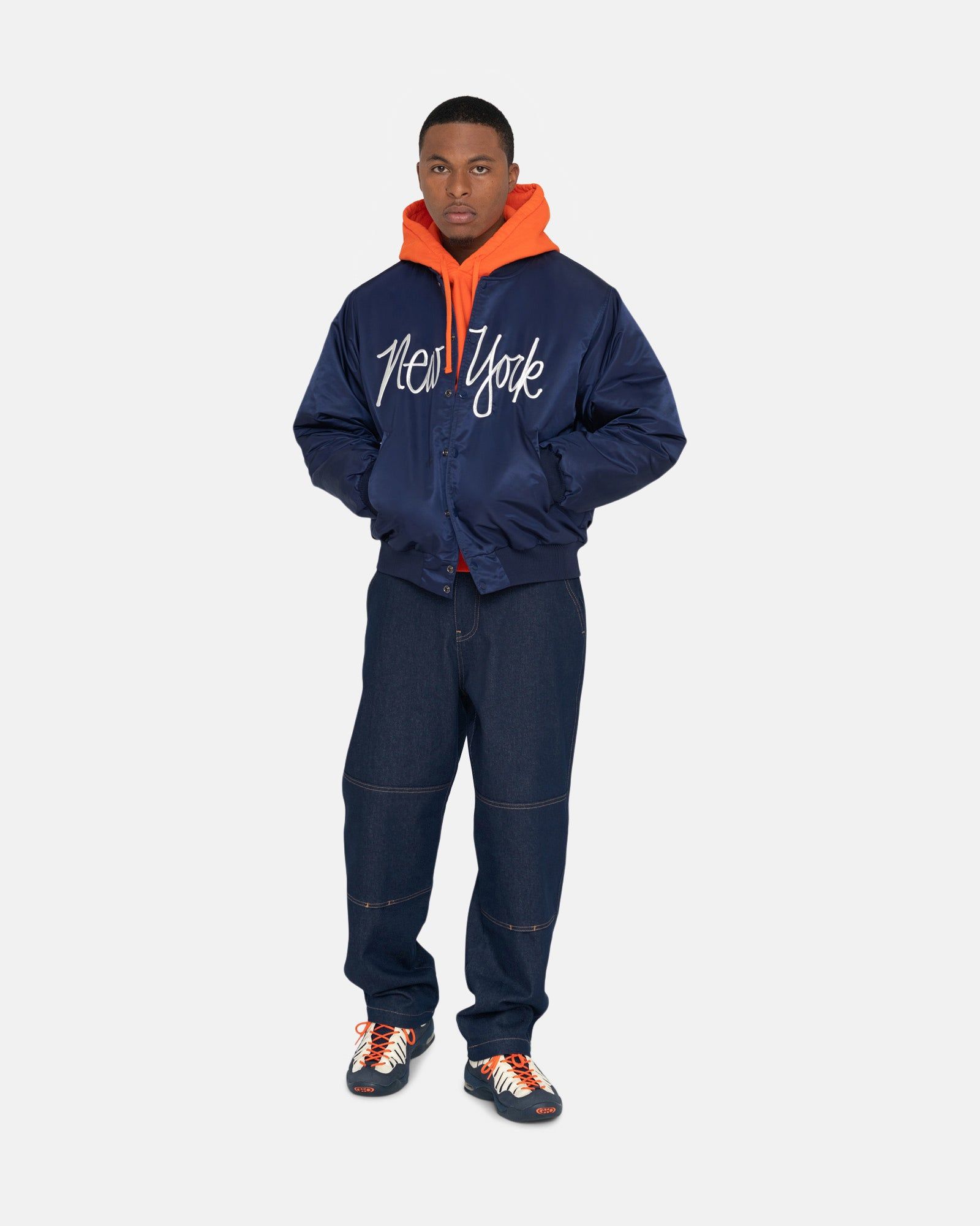 NY CHAPTER SATIN VARSITY JACKET sold by Stussy product image thumbnail 6