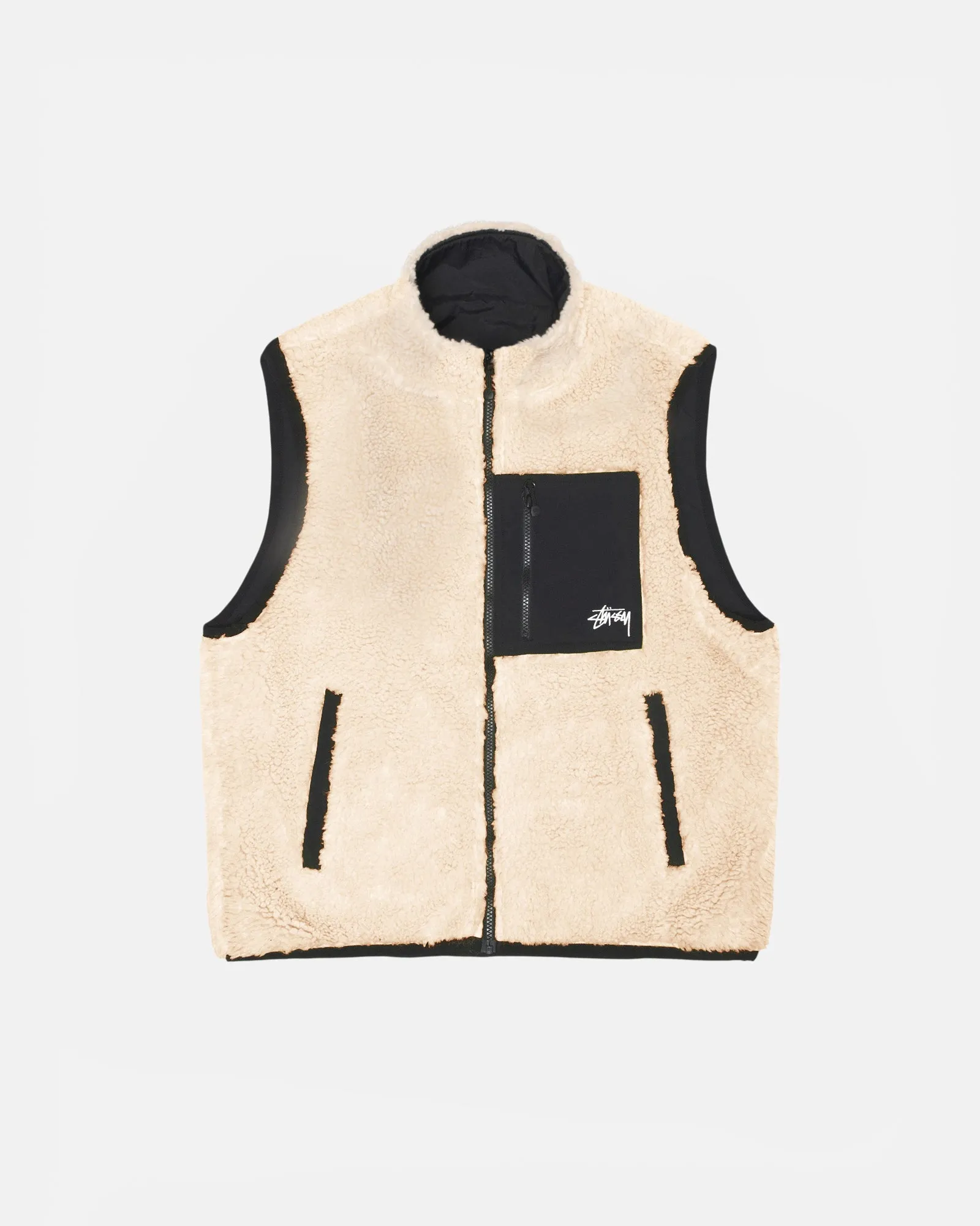 SHERPA REVERSIBLE VEST sold by Stussy