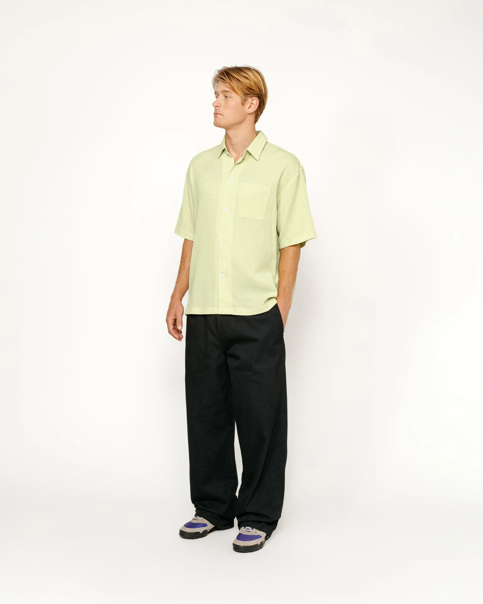 BOXY FLAT HEM SHIRT CRINKLED sold by Stussy product image thumbnail 4