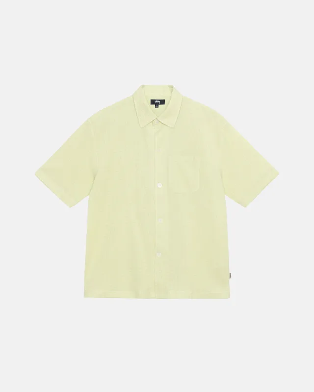 BOXY FLAT HEM SHIRT CRINKLED sold by Stussy