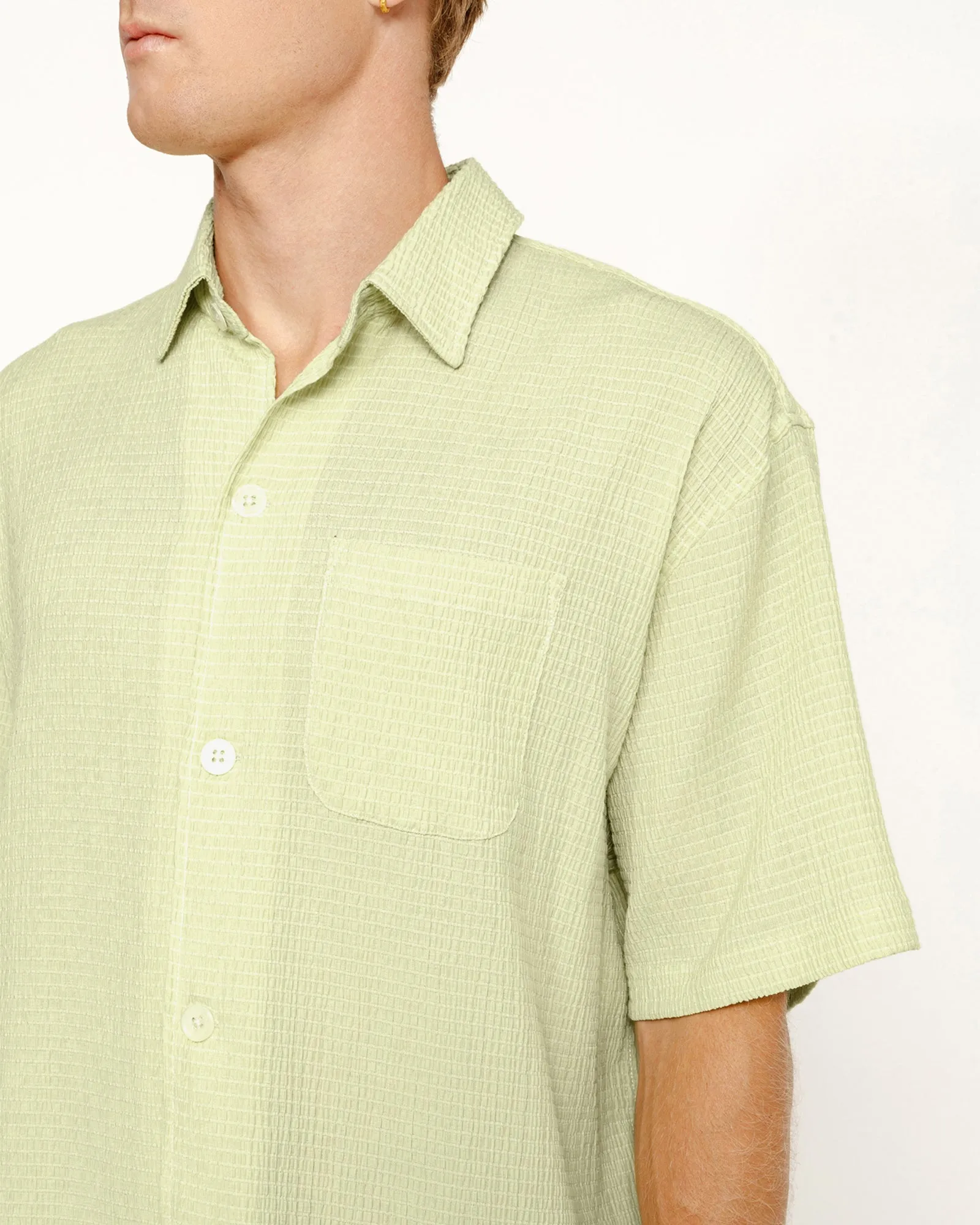 BOXY FLAT HEM SHIRT CRINKLED sold by Stussy product image thumbnail 5