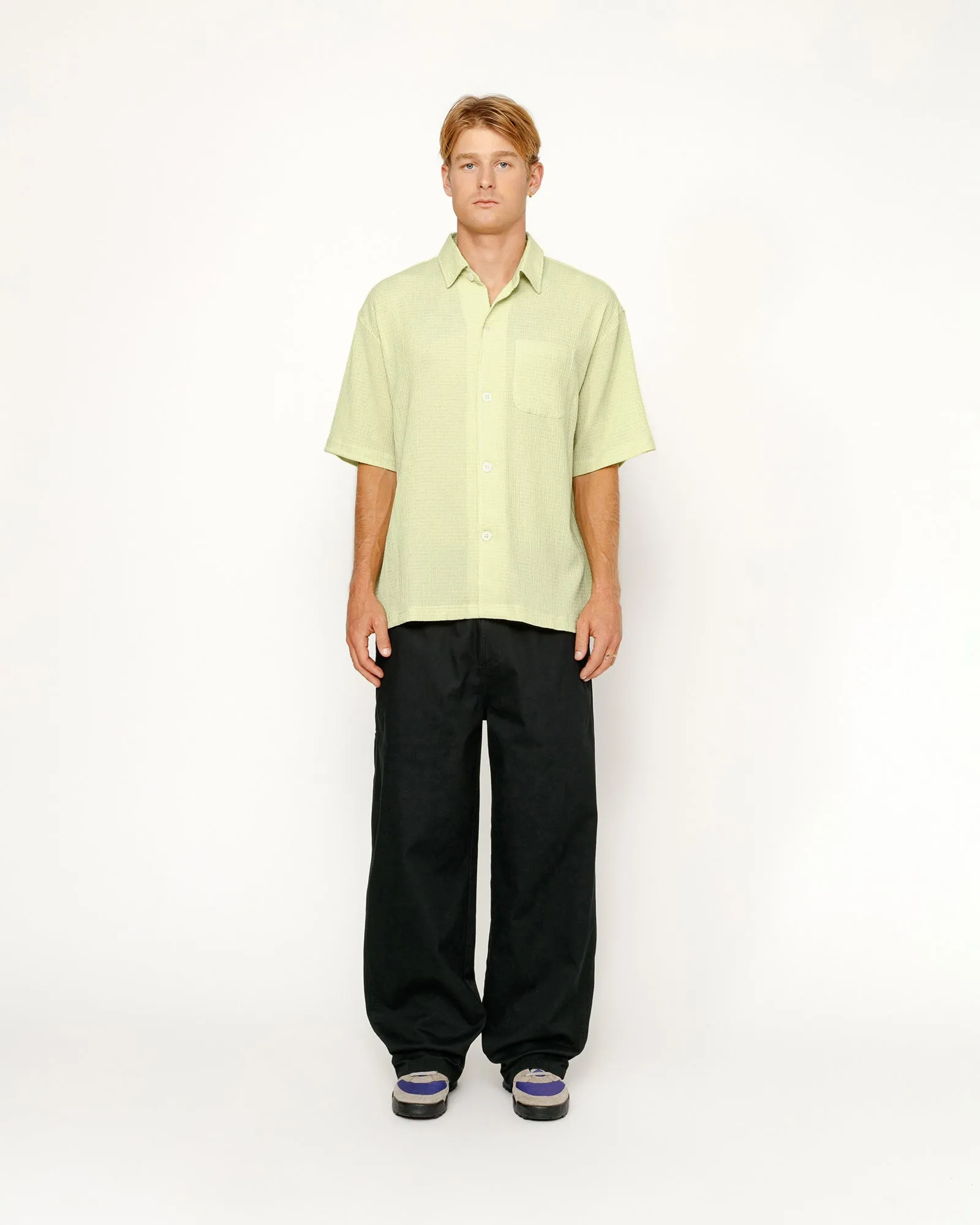 BOXY FLAT HEM SHIRT CRINKLED sold by Stussy product image thumbnail 3