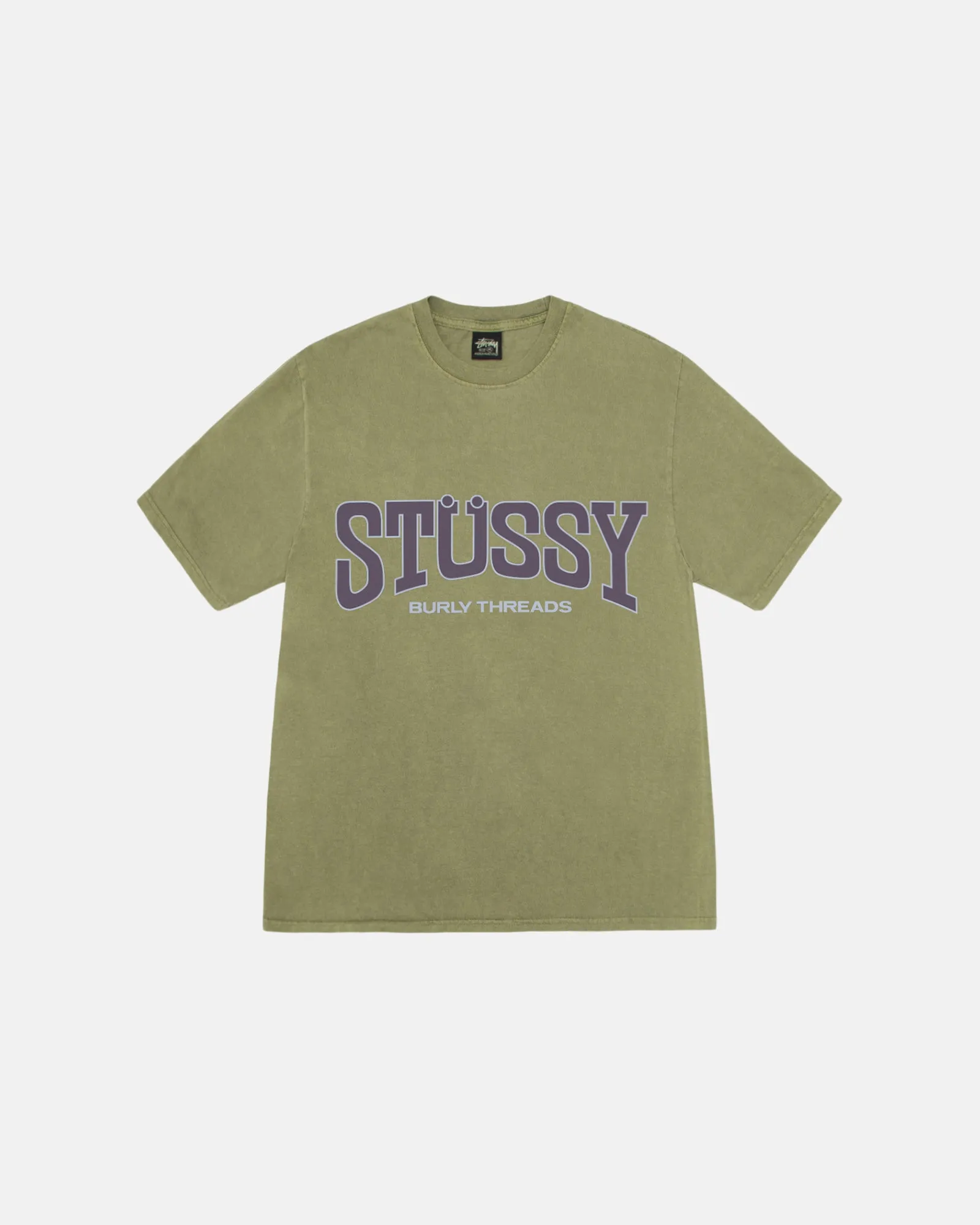 BURLY THREADS TEE PIGMENT DYED sold by Stussy