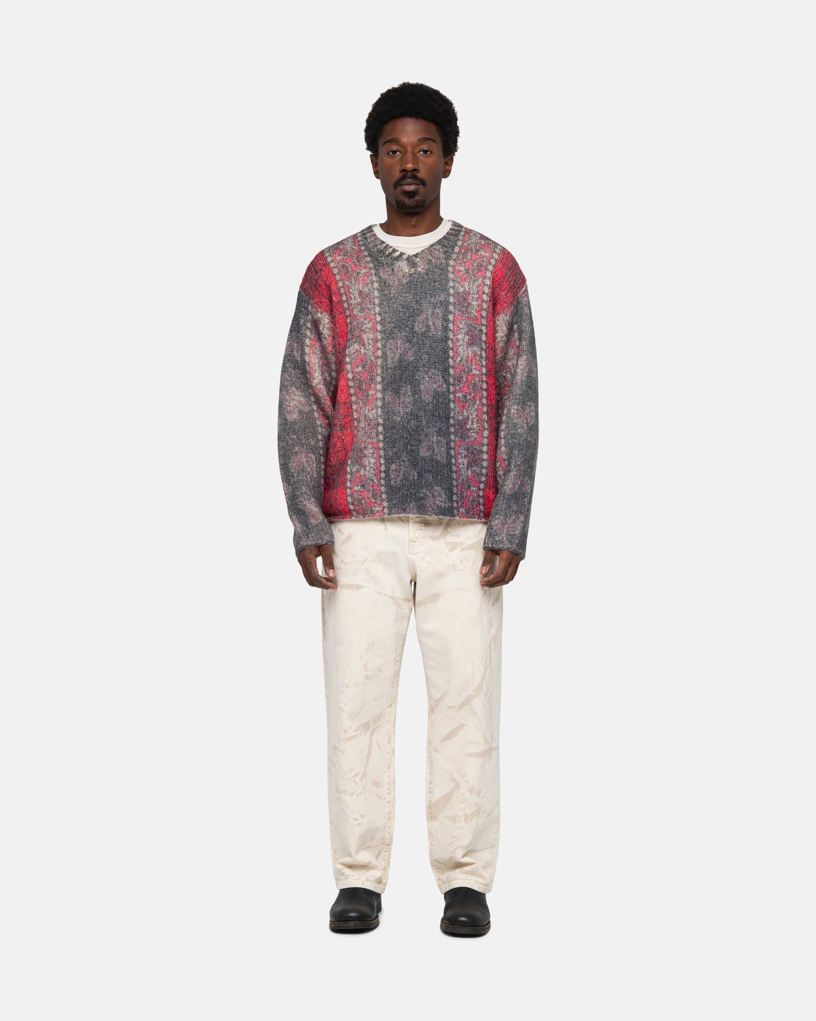 MIXED PRINT ALPACA SWEATER sold by Stussy product image thumbnail 5
