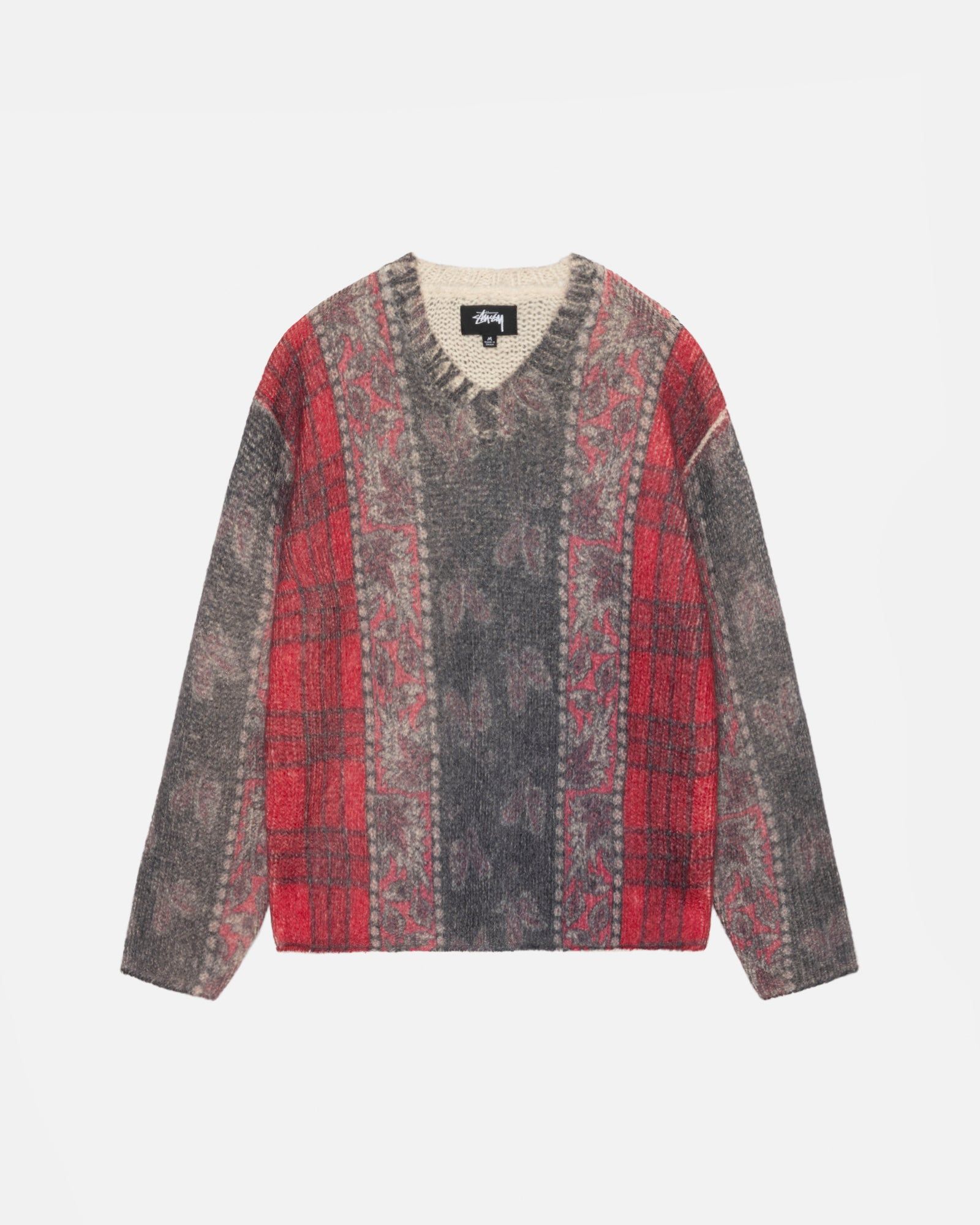 MIXED PRINT ALPACA SWEATER sold by Stussy