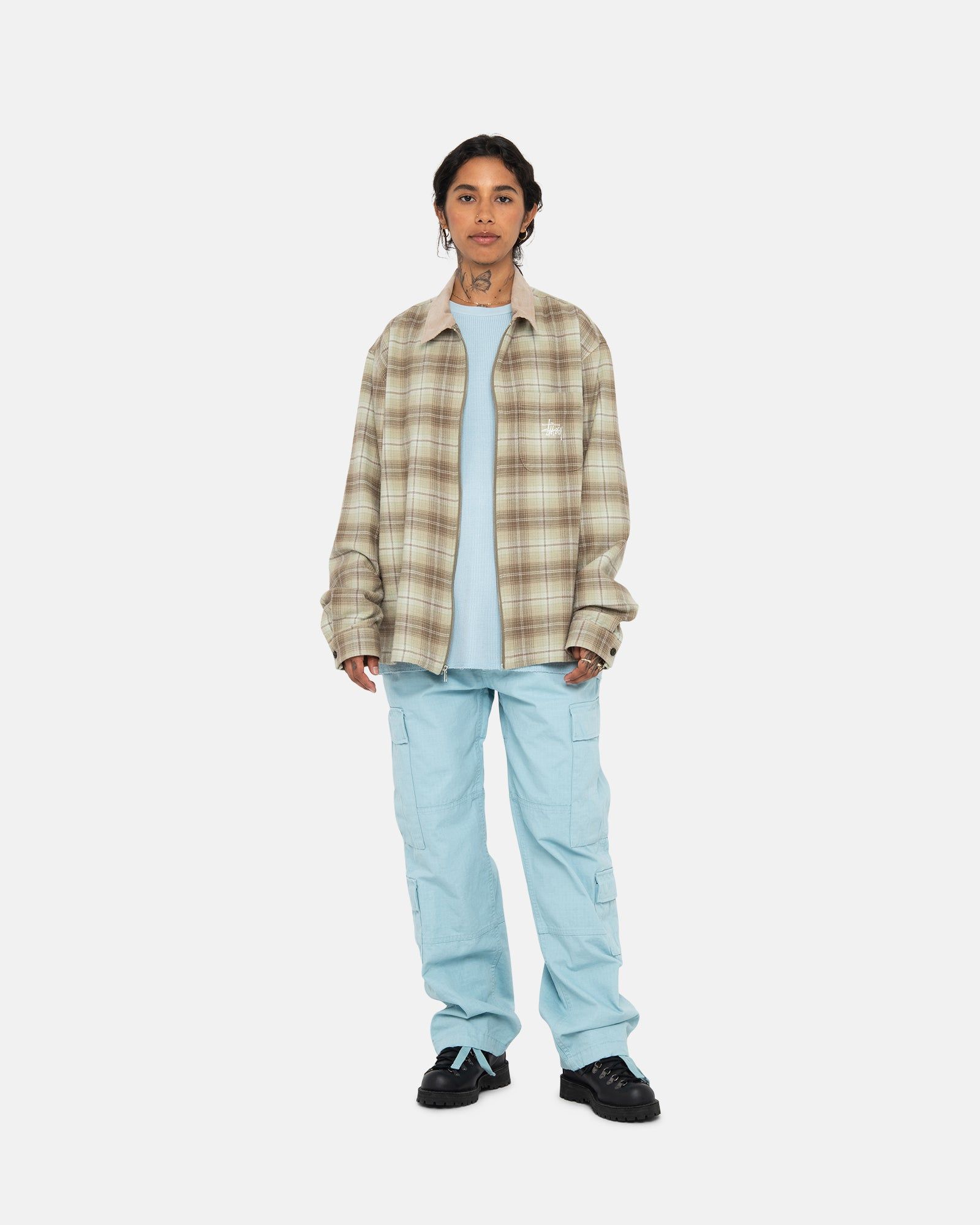 FRANK PLAID ZIP SHIRT sold by Stussy product image thumbnail 8