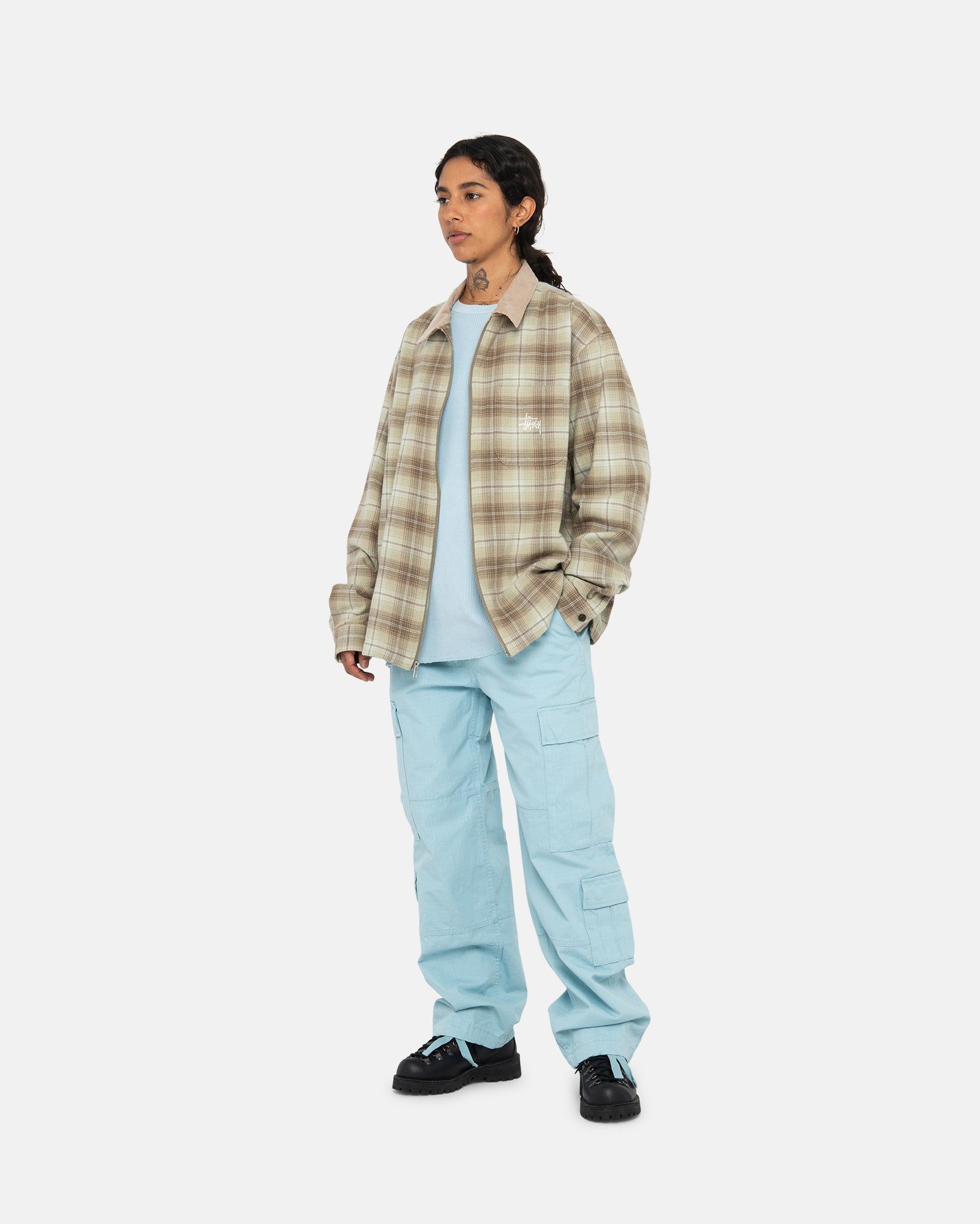 FRANK PLAID ZIP SHIRT sold by Stussy product image thumbnail 9