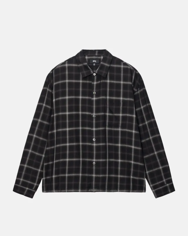 SHADOW PLAID RAYON SHIRT sold by Stussy