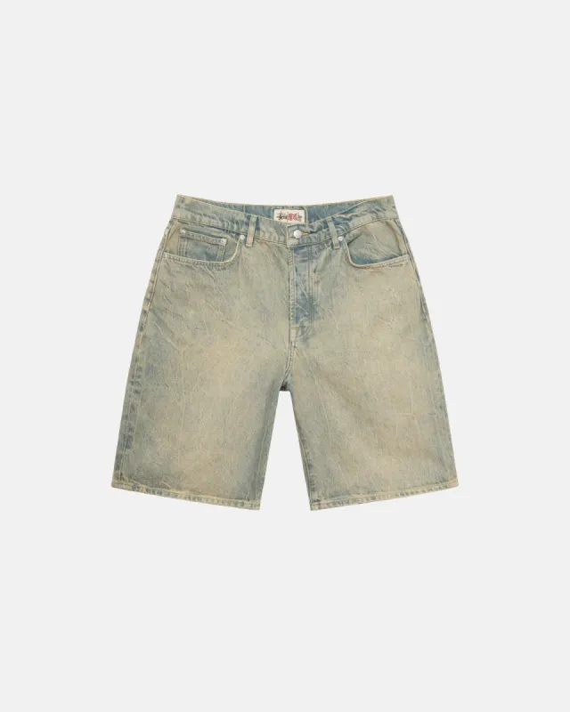 SANDWASH DENIM BIG OL' SHORTS made by Stussy