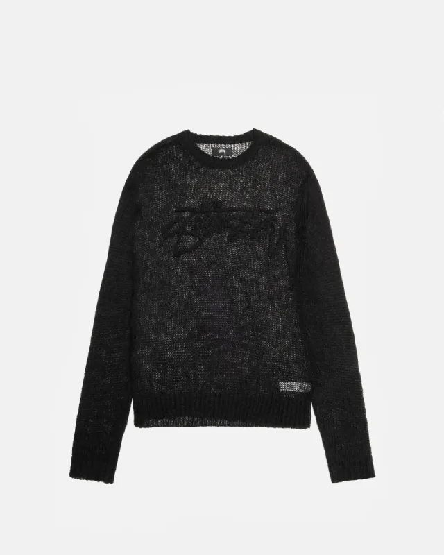 LOOSE KNIT LOGO SWEATER sold by Stussy