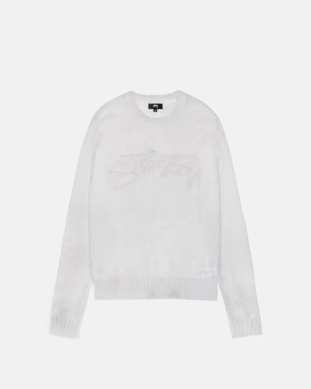 LOOSE KNIT LOGO SWEATER sold by Stussy