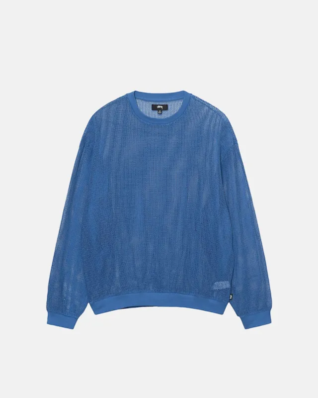 COTTON MESH LS CREW made by Stussy
