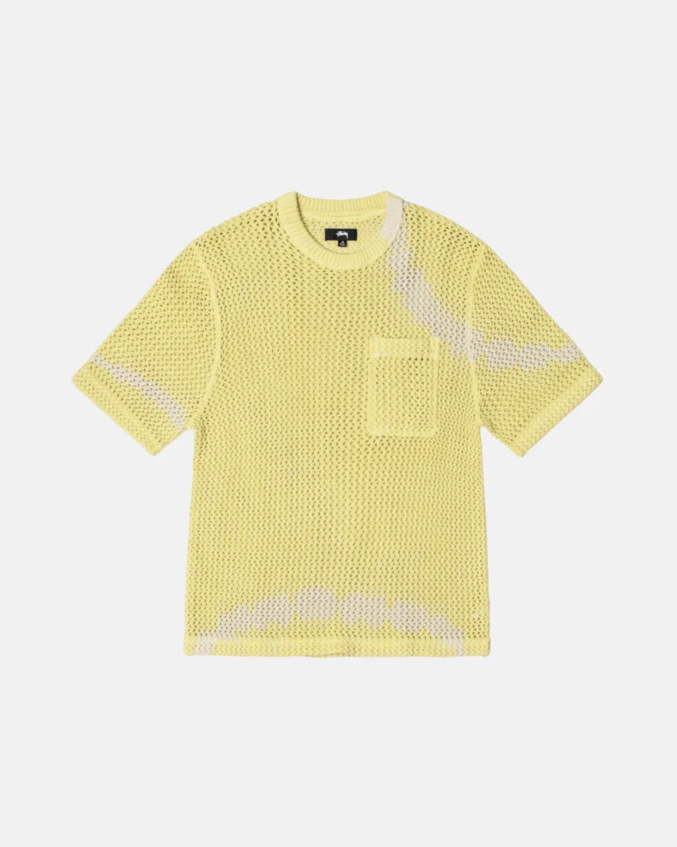 ★22-23FW新作★STUSSY★O'DYED MESH CREW O'DYED HEAVYWEIGHT MESH CREW | Parallel