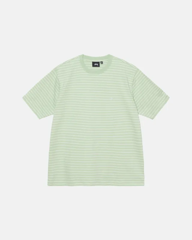 PIN STRIPED SS CREW made by Stussy