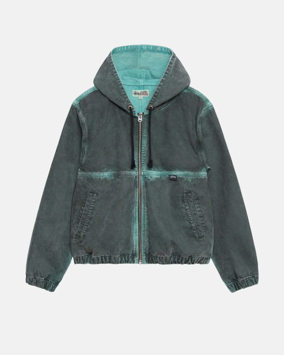 SPRAY DYE HOODED WORK JACKET | Parallel