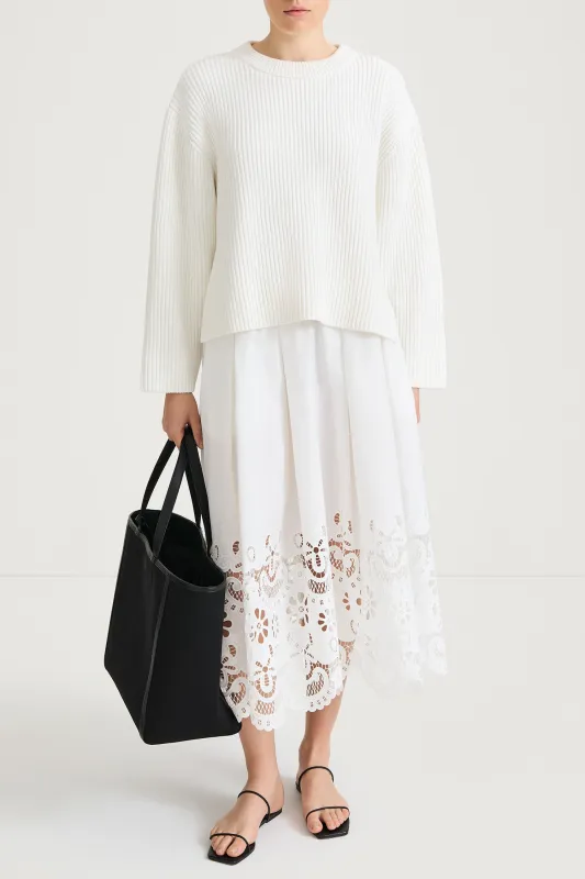 ABELLA SWEATER - WHITE sold by Stylein