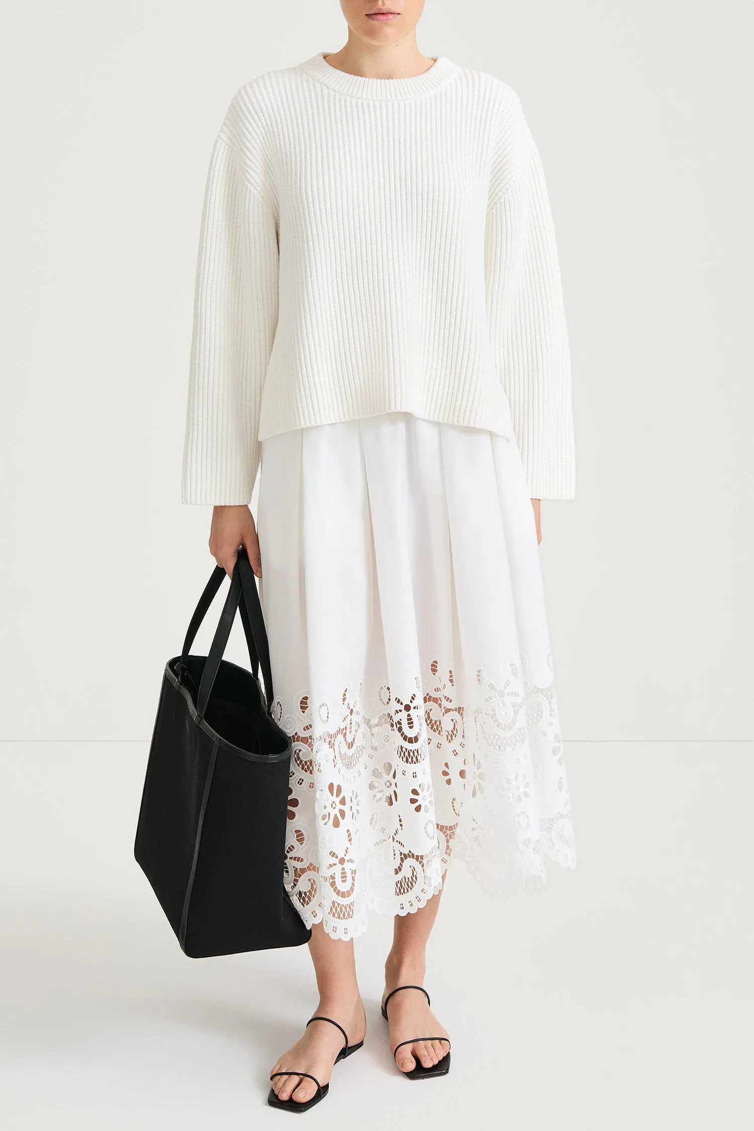 ABELLA SWEATER - WHITE sold by Stylein