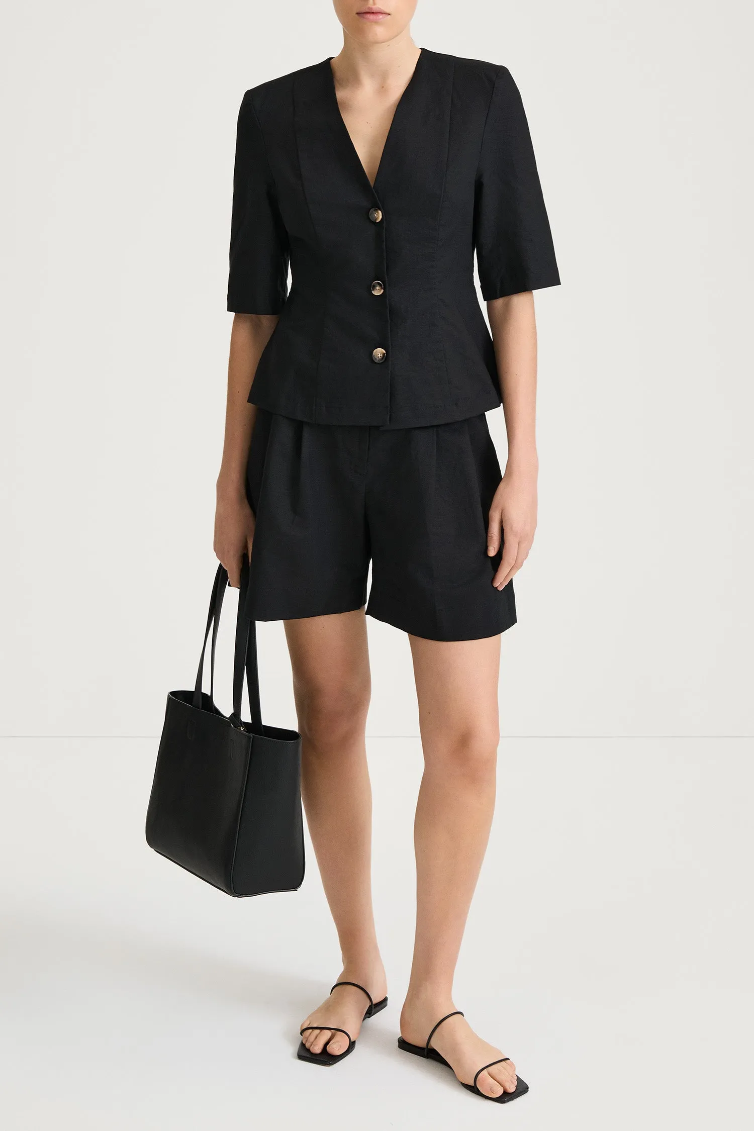 SABRA BLOUSE - BLACK sold by Stylein