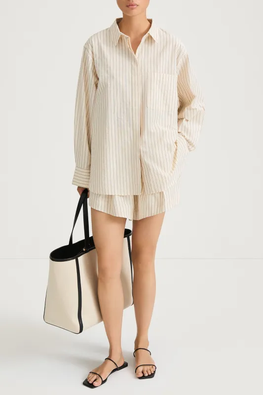 JANSELL SHIRT - CREAM STRIPE made by Stylein