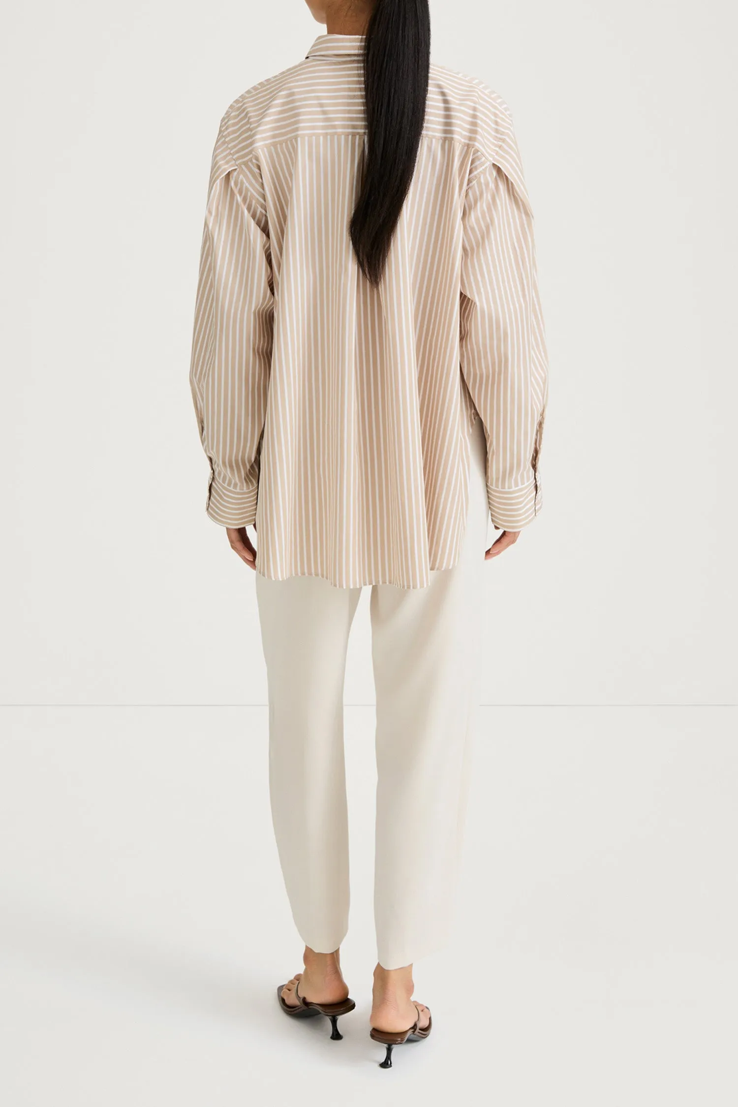 JANSELL SHIRT - BEIGE STRIPE sold by Stylein product image thumbnail 5