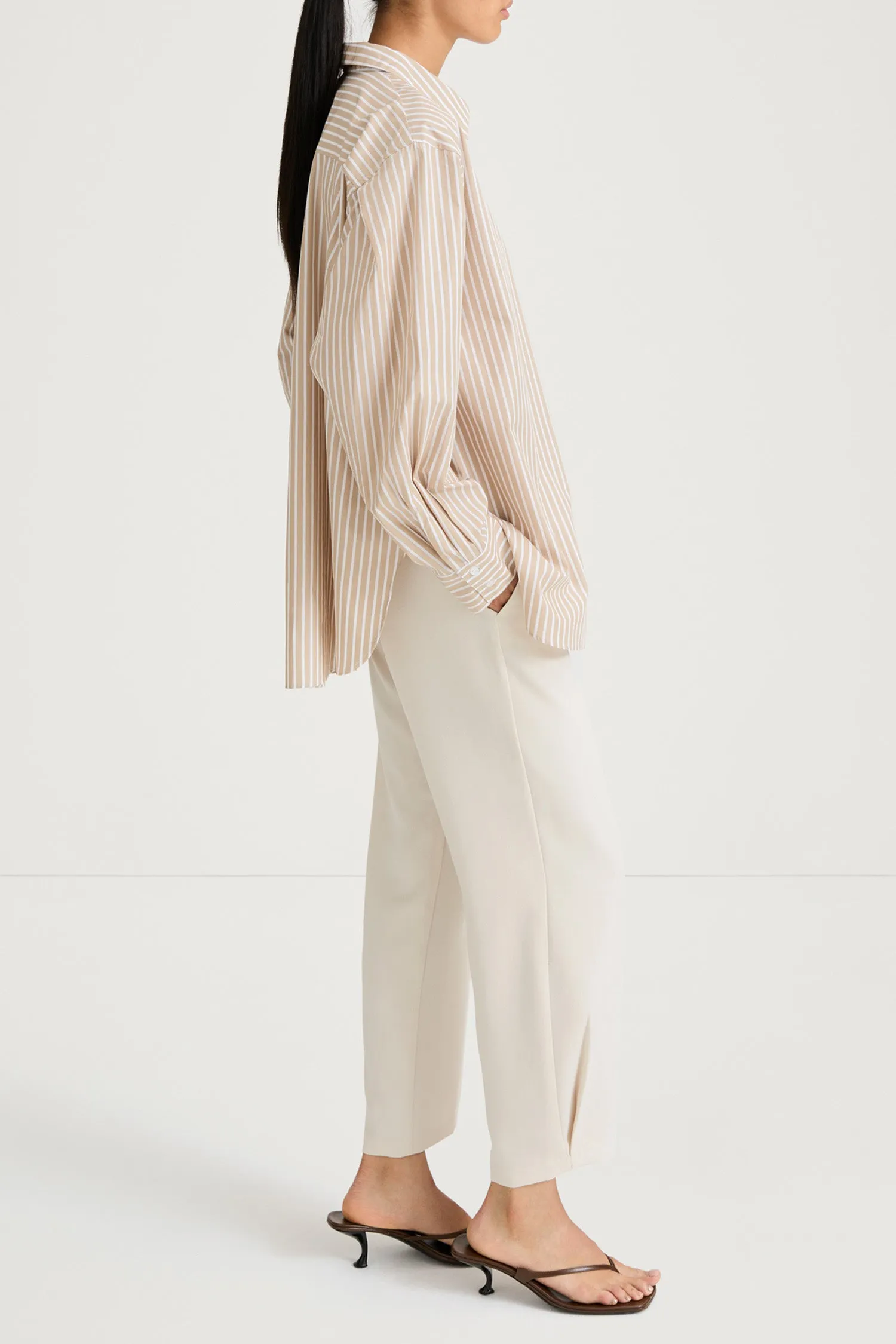 JANSELL SHIRT - BEIGE STRIPE sold by Stylein product image thumbnail 4