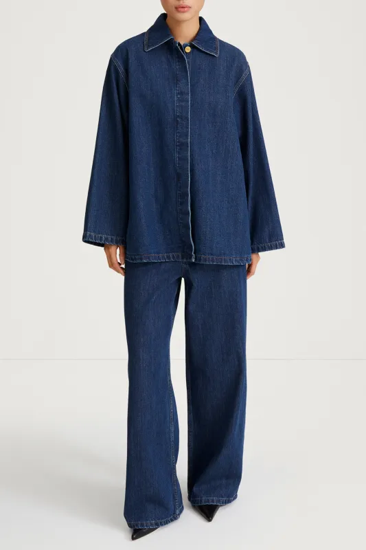 KAREN DENIM JACKET - DARK VINTAGE BLUE made by Stylein