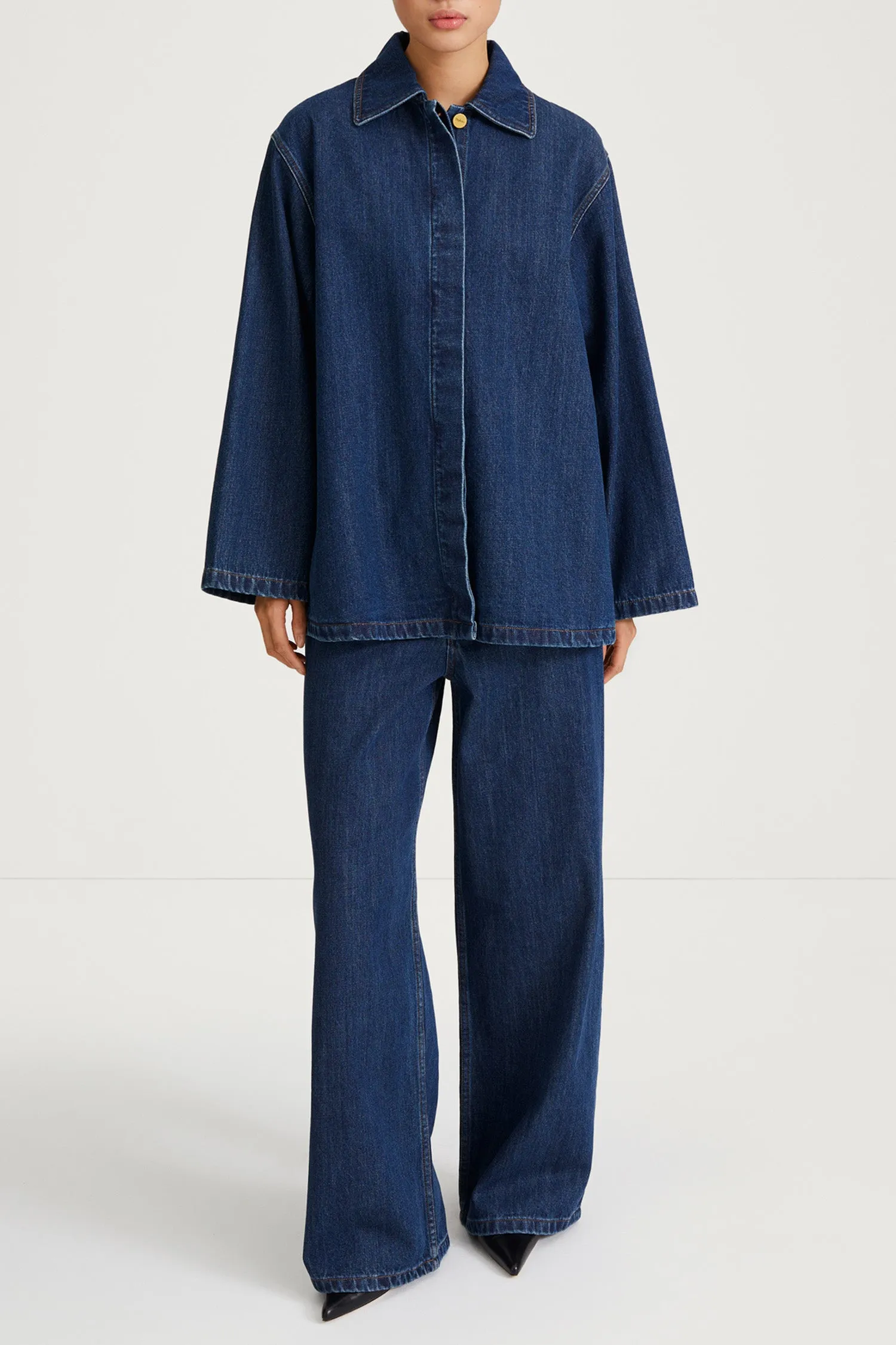 KAREN DENIM JACKET - DARK VINTAGE BLUE sold by Stylein