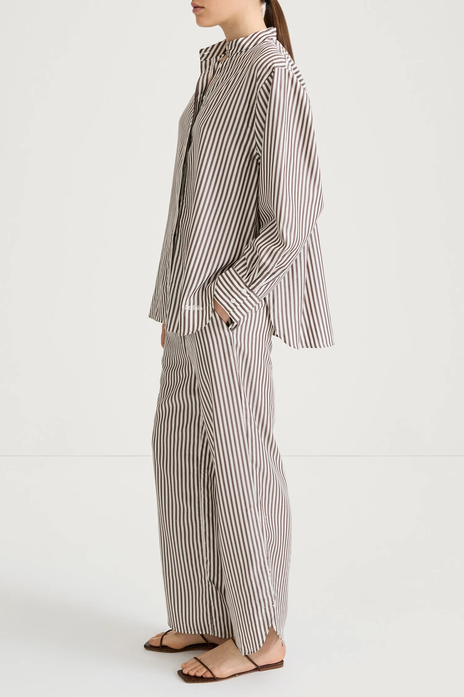 MANDRIA SHIRT - BROWN STRIPE sold by Stylein product image thumbnail 4