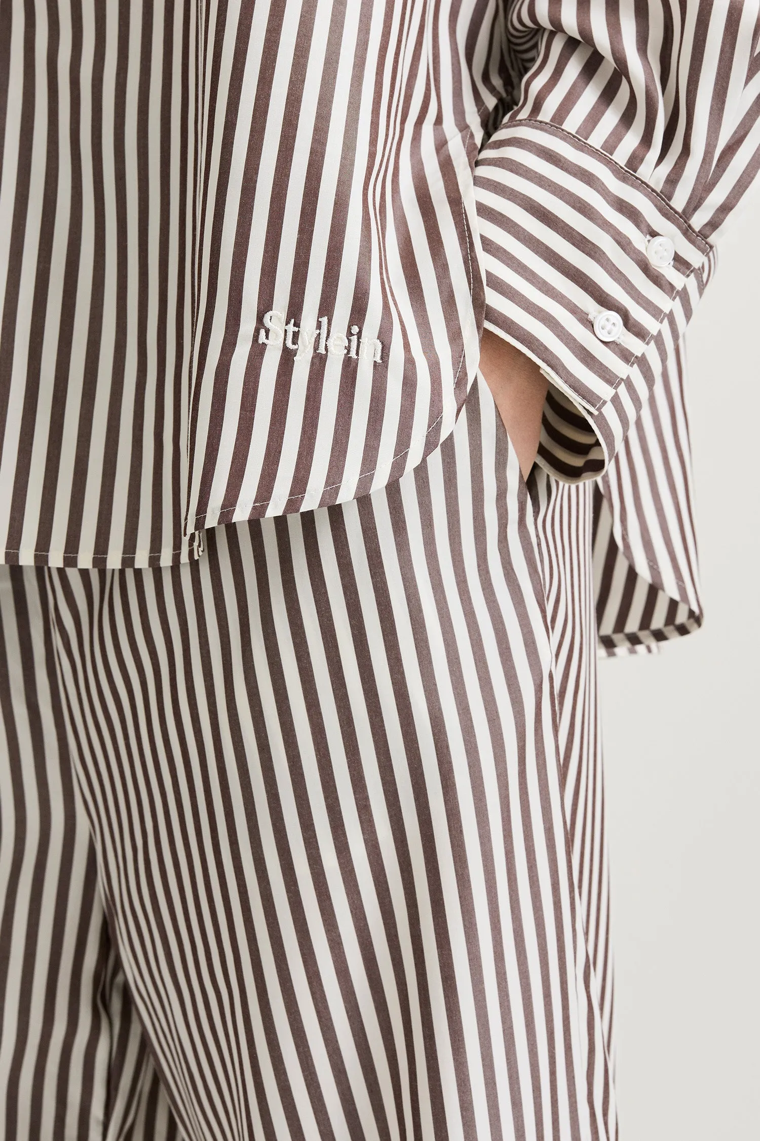 MANDRIA SHIRT - BROWN STRIPE sold by Stylein product image thumbnail 5