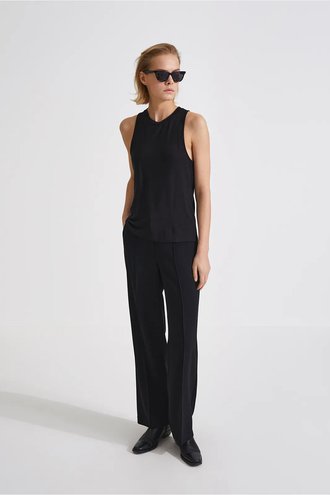 LONG STRAIGHT SUIT TROUSERS - BORIS BLACK sold by Stylein product image thumbnail 3
