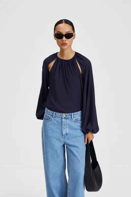 MAGGIORE BLOUSE - MIDNIGHT made by Stylein