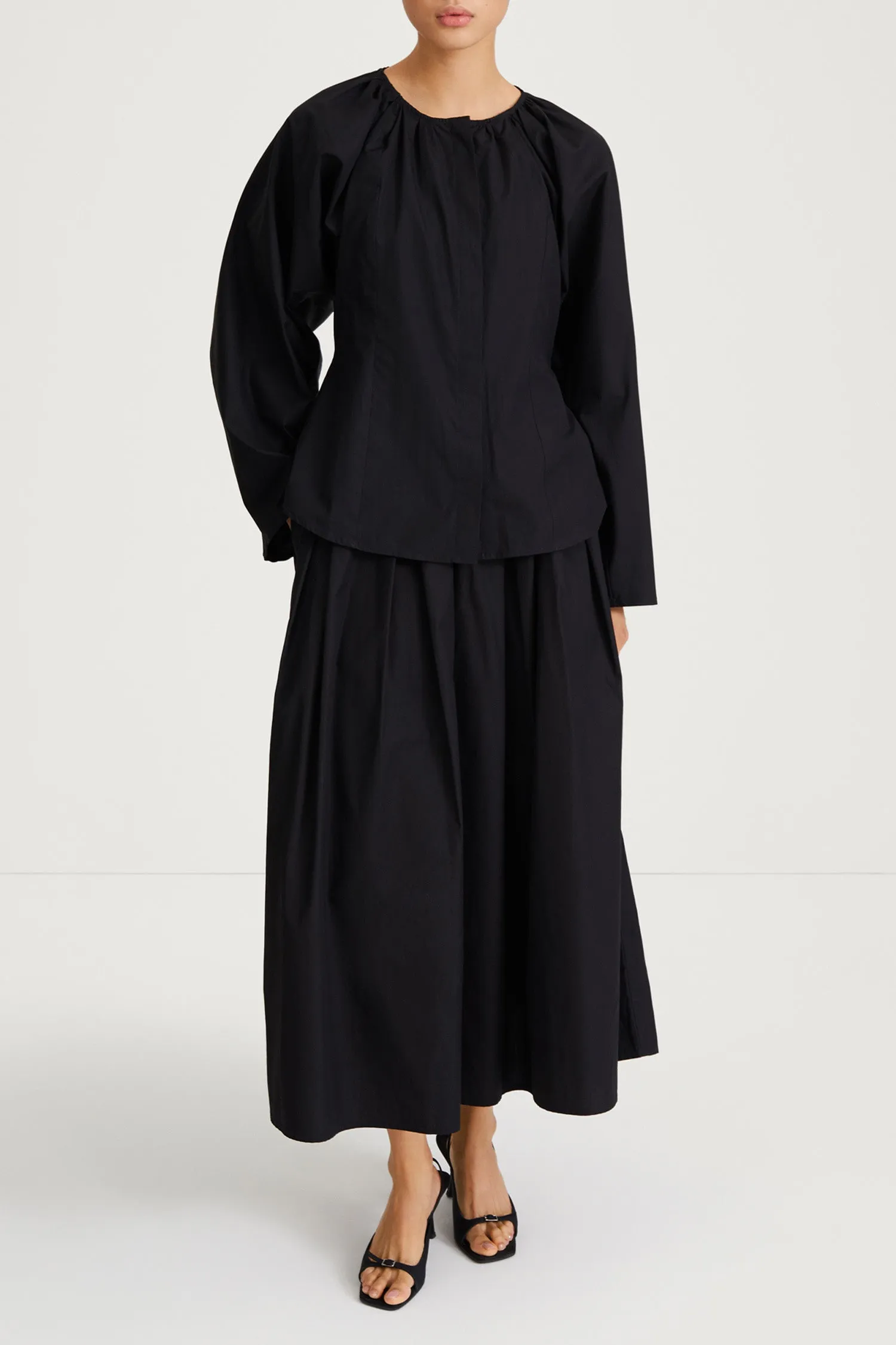 JUNINA SHIRT - BLACK sold by Stylein