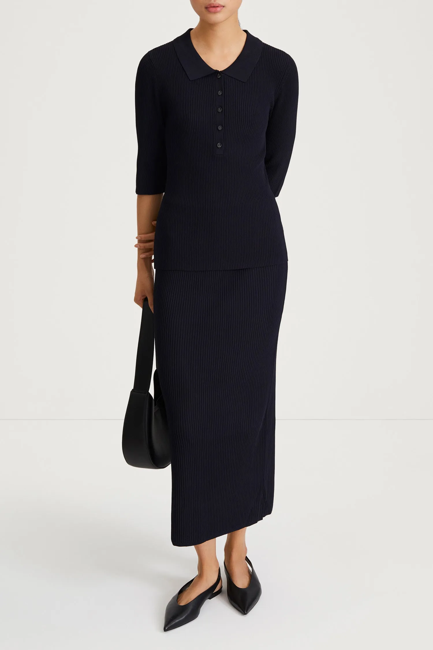 POMEROLA SKIRT - NAVY sold by Stylein