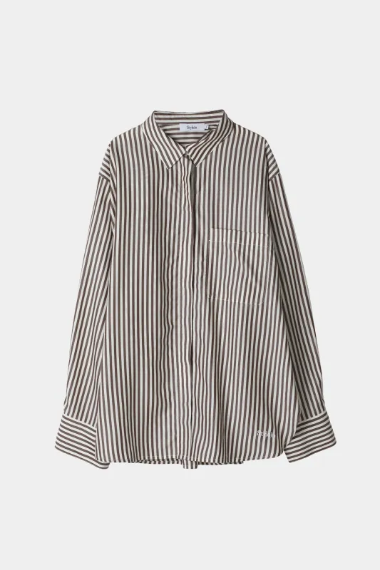 JANSELL SHIRT - BROWN STRIPE made by Stylein