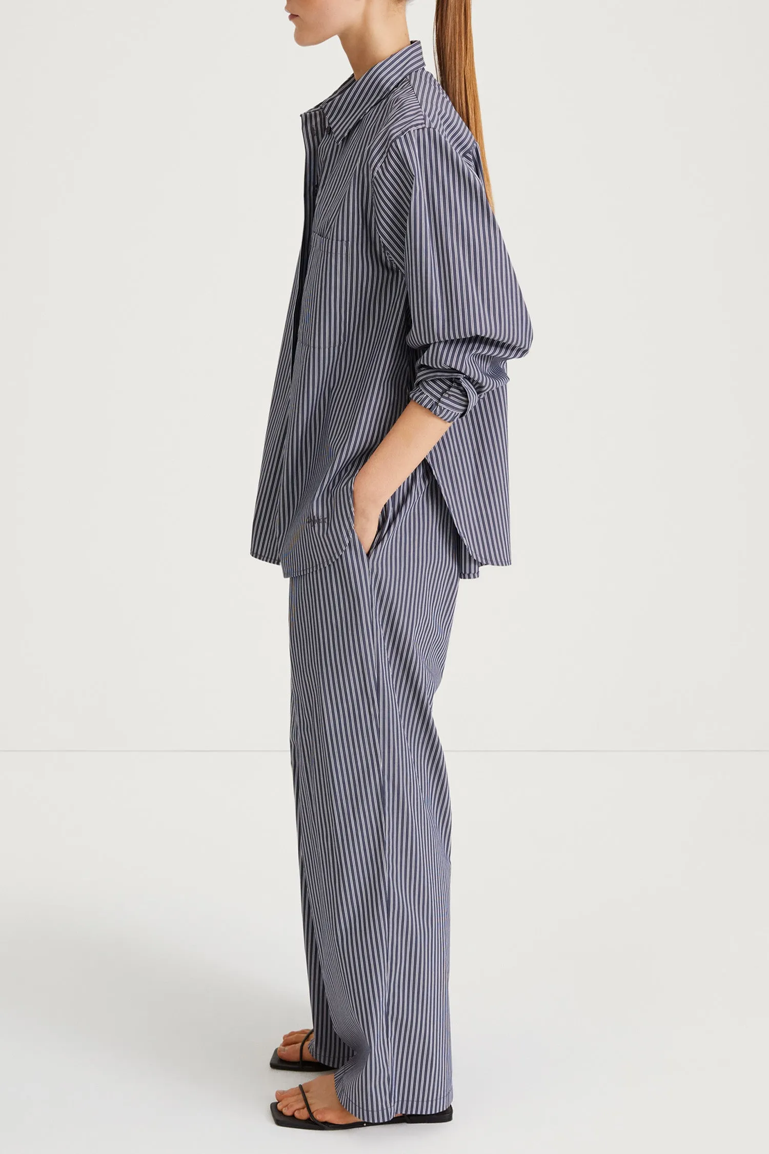 JANSELL SHIRT - STEEL BLUE STRIPE sold by Stylein product image thumbnail 4