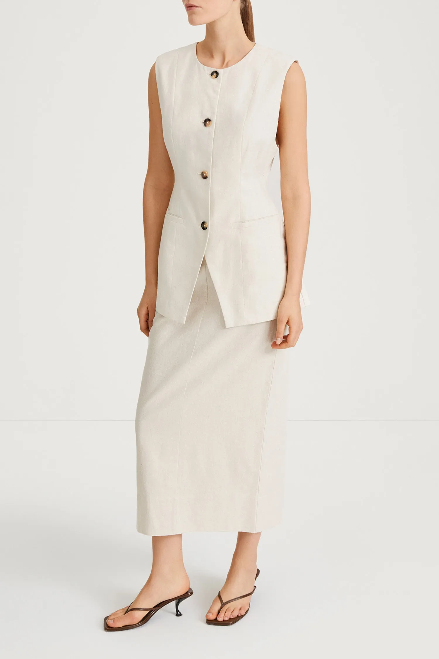 SIRELLA VEST - RAW LINEN sold by Stylein product image thumbnail 4
