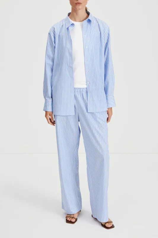 JESSIE TROUSERS - BLUE/WHITE STRIPE made by Stylein